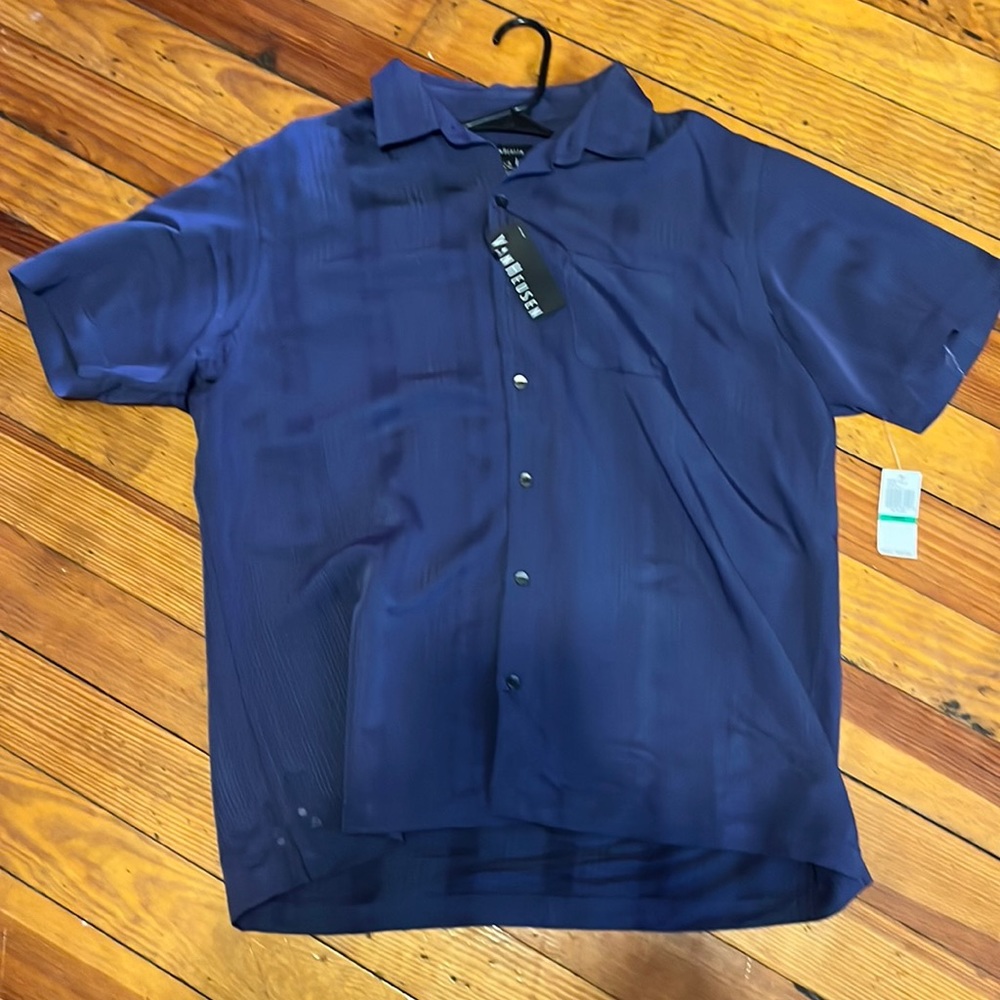 Large blue VanHeusen shirt